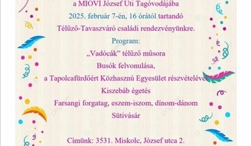 Meghívó MIÓVI József Úti Tagóvodája Télűző-Tavaszváró családi rendezvényünkre